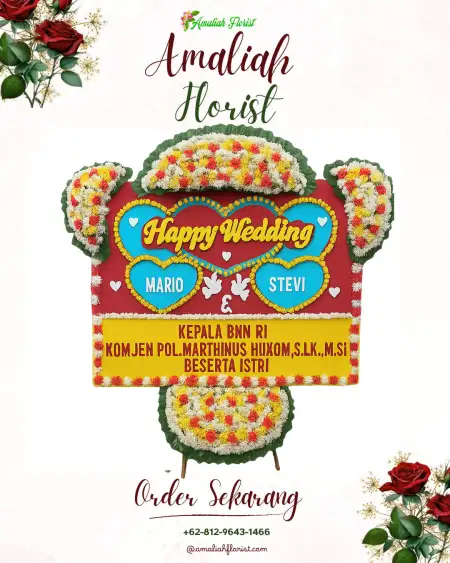 Papan Bunga Pernikahan Keboncau
